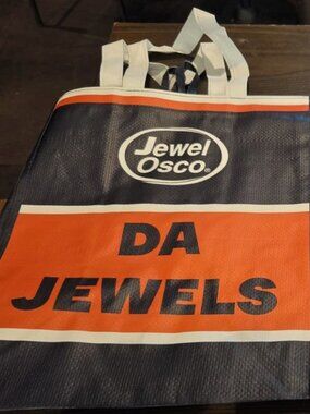 Chicago Bears Jewel Osco Da Jewels Reusable Grocery Bag Blue & Orange 2 Bags